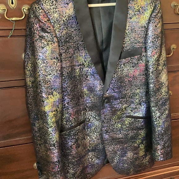 Linea Uomo Metallic Colorful Tuxedo Jacket - Picture 4 of 15